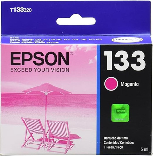 Cartucho De Tinta Magenta Epson T133320 133 Stylus Pro, 5ml 