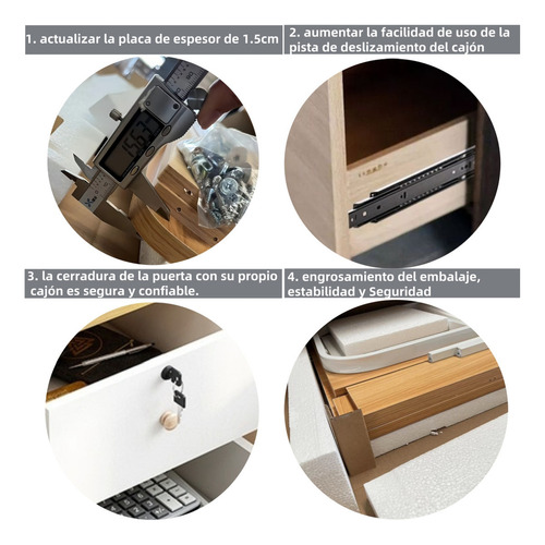 Escritorio De Oficina Para Computadora Con Cajón De Madera