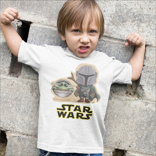 Remera Para Niños De The Mandalorian Star Wars