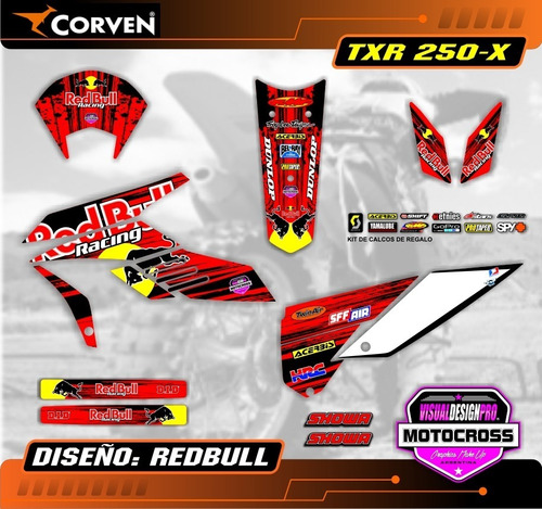 Kit Calcos Grafica Corven Triax Txr 250x - Laminado Urbano