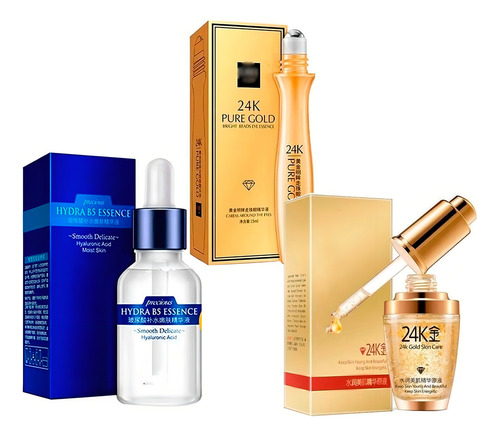 Kit B5 Serum Colageno 24k Roll On Antiedad Gold Skin