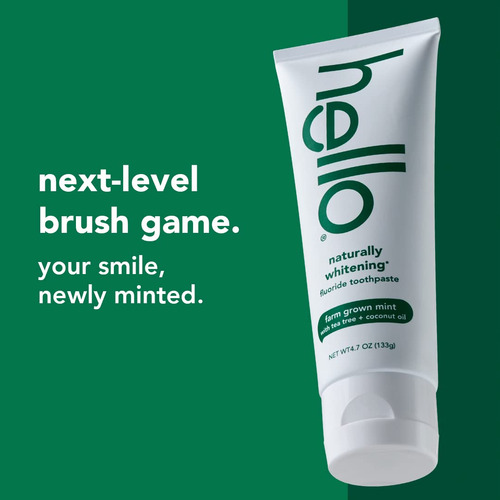 Pasta De Dientes Hello Naturally Whitening Con Sabor A Menta