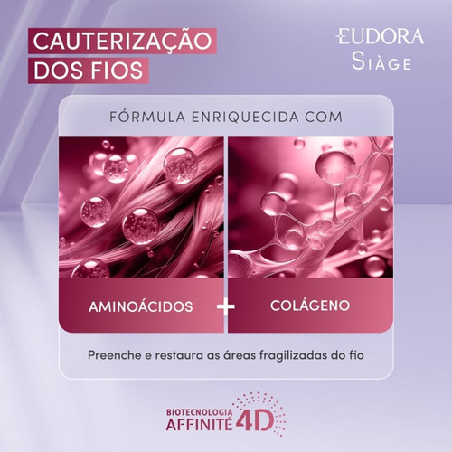 Kit 2 Shampoo Reconstrução Cauterização Secos 250ml Eudora