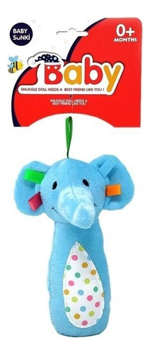 Mi Primer Sonaja De Elefante Color Azul