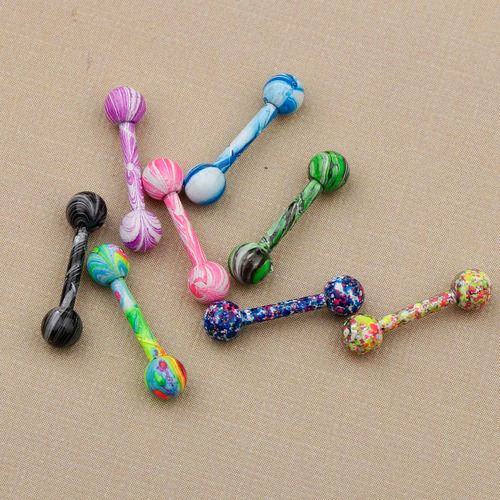 8 Piezas De Acero Inoxidable Lengua Barras Anillos Anillos