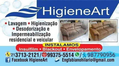 Imagem 1 de 3 de Lavagem, Higienização, Desodorização E Impermeabilização