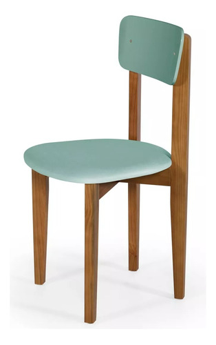 Kit 2un Cadeira Para Mesa Jantar Sala Estar Moderna Madeira
