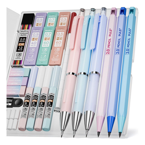 Juego De 22 Piezas Lapices Mecanicos Estuche 4b 2b 2b Colore