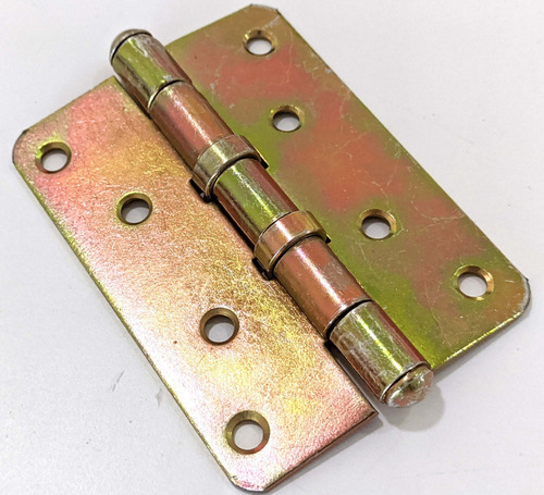 Imagen 3 de 8 de Bisagras Munision 100 X 75 X 2mm Zincado Amarilo Liviana X3