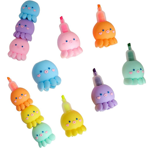 Mbvbn 6 Pcs Juego Colores Pastel Forma Pulpo Lindos Pulpo