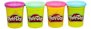Play-doh 4 Potes De Massinha Sortidos Hasbro B5517 Original