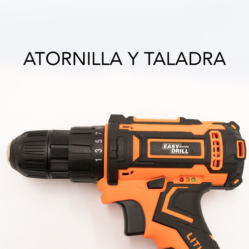 Imagen 7 de 10 de Taladro Atornillador Inalambrico 16.8v Recargable Eléctrico
