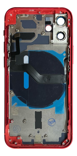 Carcasa Chasis +flexores Compatible Con Iphone 12 Mini A2399 Rojo