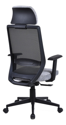 Imagen 7 de 10 de Silla De Oficina Gerencial Snake En Tela Gris Brazos 2d