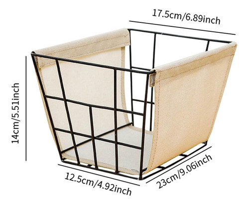 Cesta De Almacenamiento Cesta De Alambre De 23cmx17.5cmx14cm