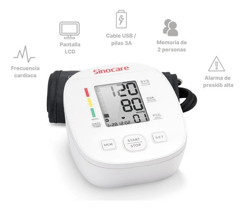 Imagen 4 de 4 de Tensometro Digital De Bra-zo (incluye Usb Y Baterías)