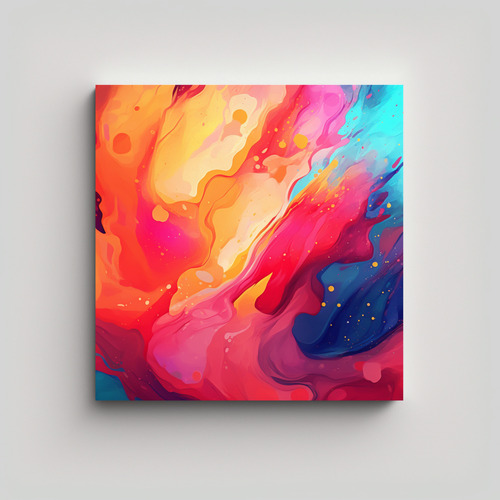20x20cm Cuadro Abstracto Regalo Fondos De Colores Brillantes