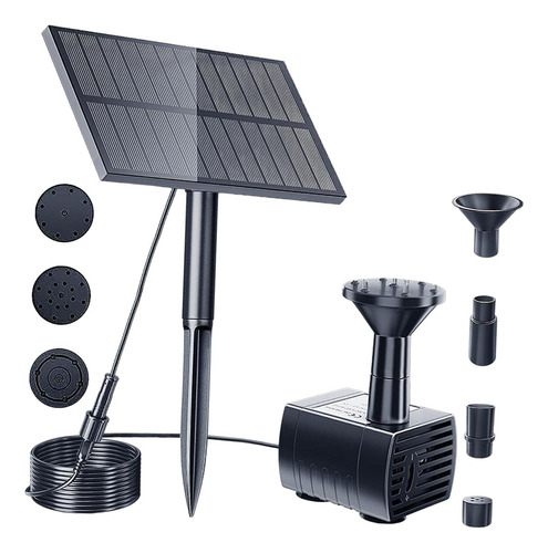 Kit De Bomba De Fuente De Agua Solar Diy Con Estaca 1,5w