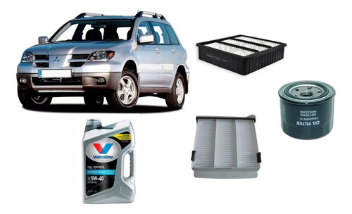 Kit Filtros + Valvoline X5l Mitsubishi Outlander 2.4 