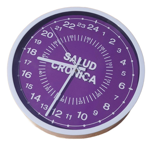 Reloj De Pared Salud Cronica 24hs Analógico Personalizado.