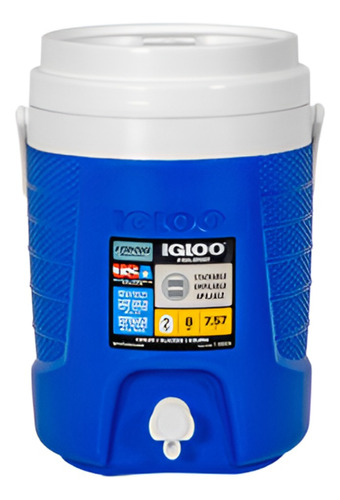 Termo 2 Galones Azul Igloo 7.5 Litros Tapa Roscable