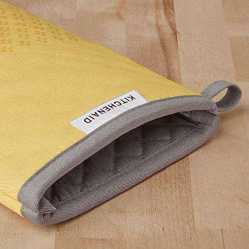 Juego De 2 Manoplas De Horno De Color Amarillo Resistente