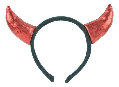 Tocado De Cuernos De Diablo Con Alas De Diablo Rojo De Hallo