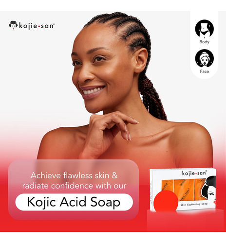 Sabonete Kojie San, Clareador Facial E Corporal Com Ácido Kó