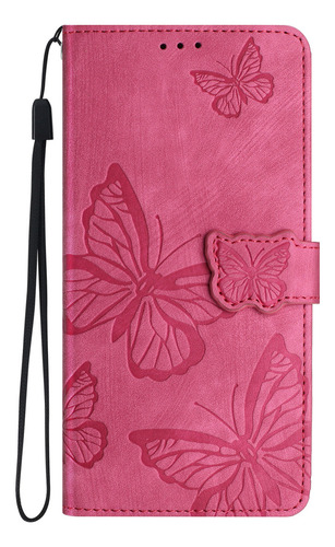 Funda Para Huawei Nova5t/honor 20/9x Lite, Cartera, Soporte Para Pulsera, Ranura Para Pulsera, Piel Estampada Con Mariposas