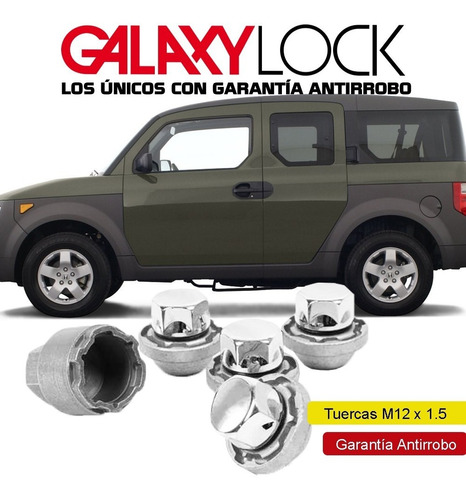 Tuercas De Seguridad 12 X 1.5 Honda Element 2020 Galaxilock