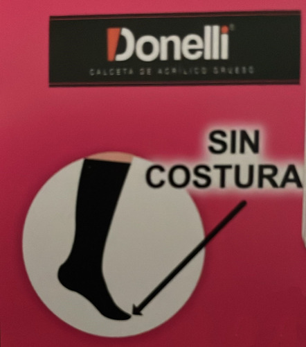 2 Pares Calceta Escolar Donelli Acrilán Grueso 6a8años Kinde