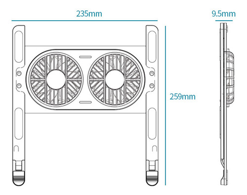 Soporte Para Computadora Portátil Plegable Con Ventiladores