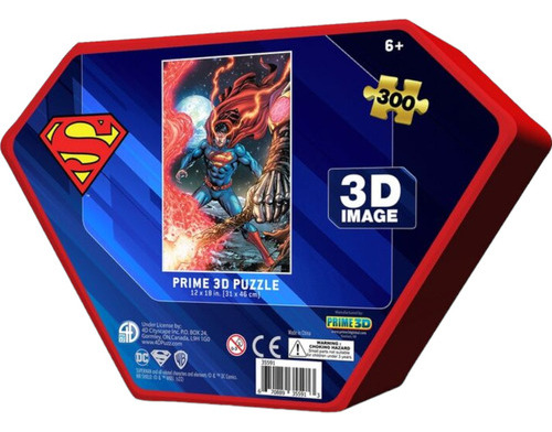 Puzzle Superman Dc 300 Piezas En Lata 3d Prime