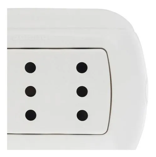 Tomacorriente Triple 10 A Sobrepuesto Blanco