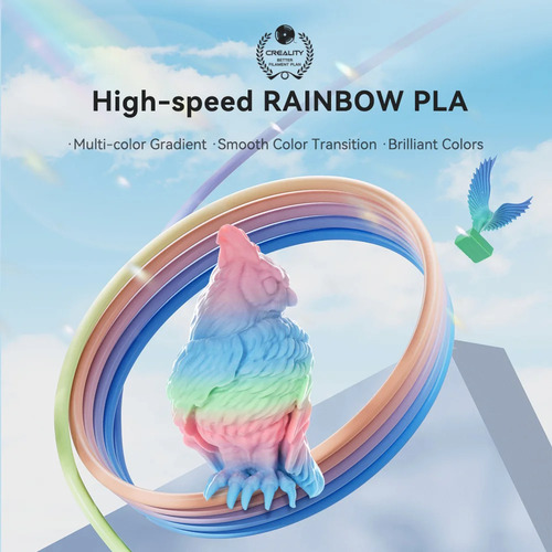 Impresora 3d Filamento Creality Pla Hyper Rainbow Colores 1k
