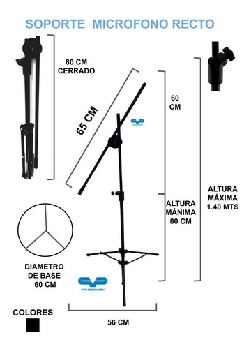 Imagen 2 de 9 de Pie Micrófono Pyp Telescópico Para 2 Pipetas Pata Caño