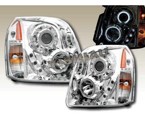 07 08 09 10-2014 Yukon Xl Denali Ccfl Twin Led Halo Proj Zzh