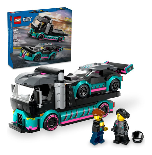 Lego City Race Car And Car Carrier Truck Toy Playset,