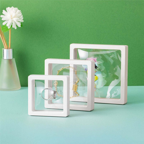 4 Vitrina De Marco Flotante 3d De 4 Uds Para Collar De