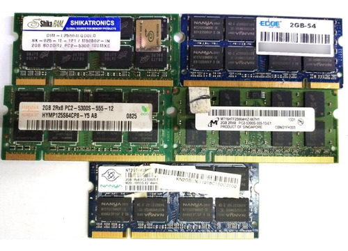 Memoria Ram Ddr2 Pc2-5300s 2rx8 2gb Laptop