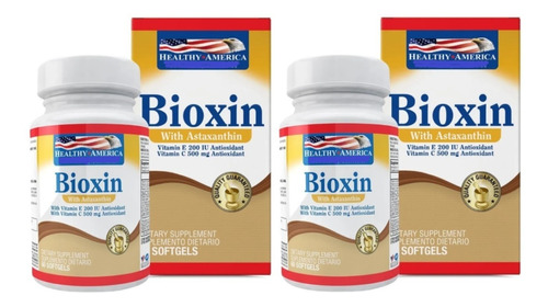 2 X Bioxin 60soft Astaxantina - Unidad a $50175