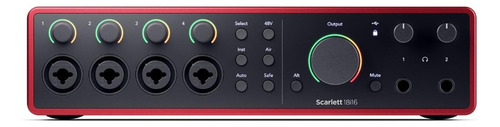Interfaz De Audio Focusrite Scarlett 18i16 4th Gen Color Rojo