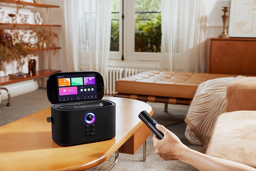 Speaker Bluetooth Joog Shell S1 180w Tela 8 Wi-fi Karaoke Preto