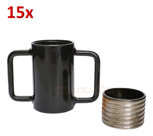 Caneca Com Rosca Para Tubo Dn 50,8 Mm - 15 Unidades
