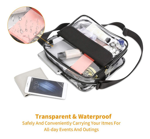 Bolso Transparente Universal Con Cierre De Cremallera