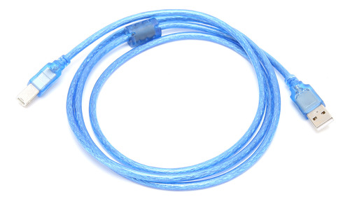 Cable De Datos Usb A Macho A Conector B, Azul Transparente,