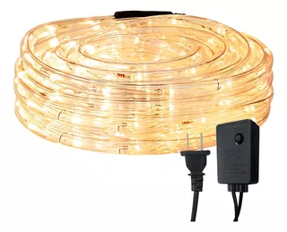 Manguera Tira Luces Led Navidad 10 Metros Impermeable Ambar Color De Las Luces Amarillo