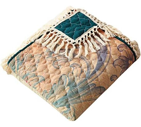 Manta Acolchada De Pavo Real Edén Bungalow Descalzo