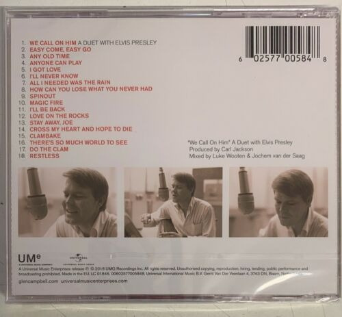 Imagen 2 de 2 de Glen Campbell Sings Elvis Presley Cd Nuevo Importado