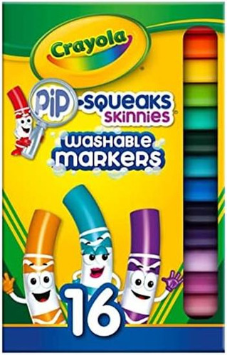Marcadores Lavables Crayola, Kit Pip Squeaks Skinnies X16u